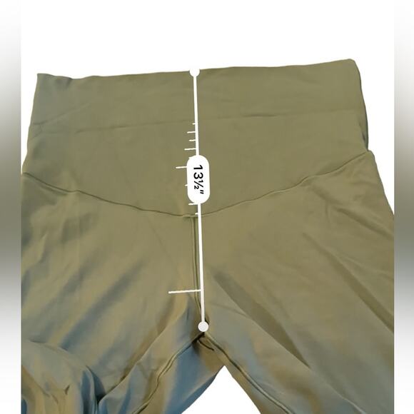 Offline by aerie Real Me‎ High Rise Olive Green 7/8 Ankle Leggings Sz L NEW - Picture 10 of 11